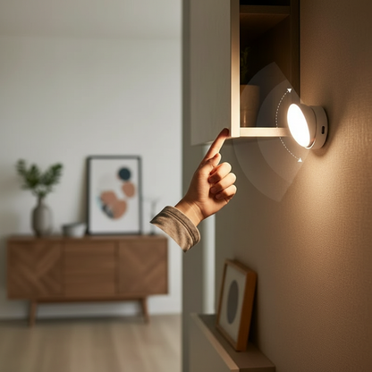 PIR Motion Sensor LED Night Light Human Presence Detector Wall Lamps USB Rechargeable Wireless Closet Night Lamp Cabinet Light