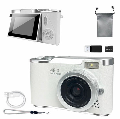 HD-Digitalkamera, 2,4-Zoll-Klappbildschirm, digitale kompakte Videokamera für Schulfotografie, Außenkamera